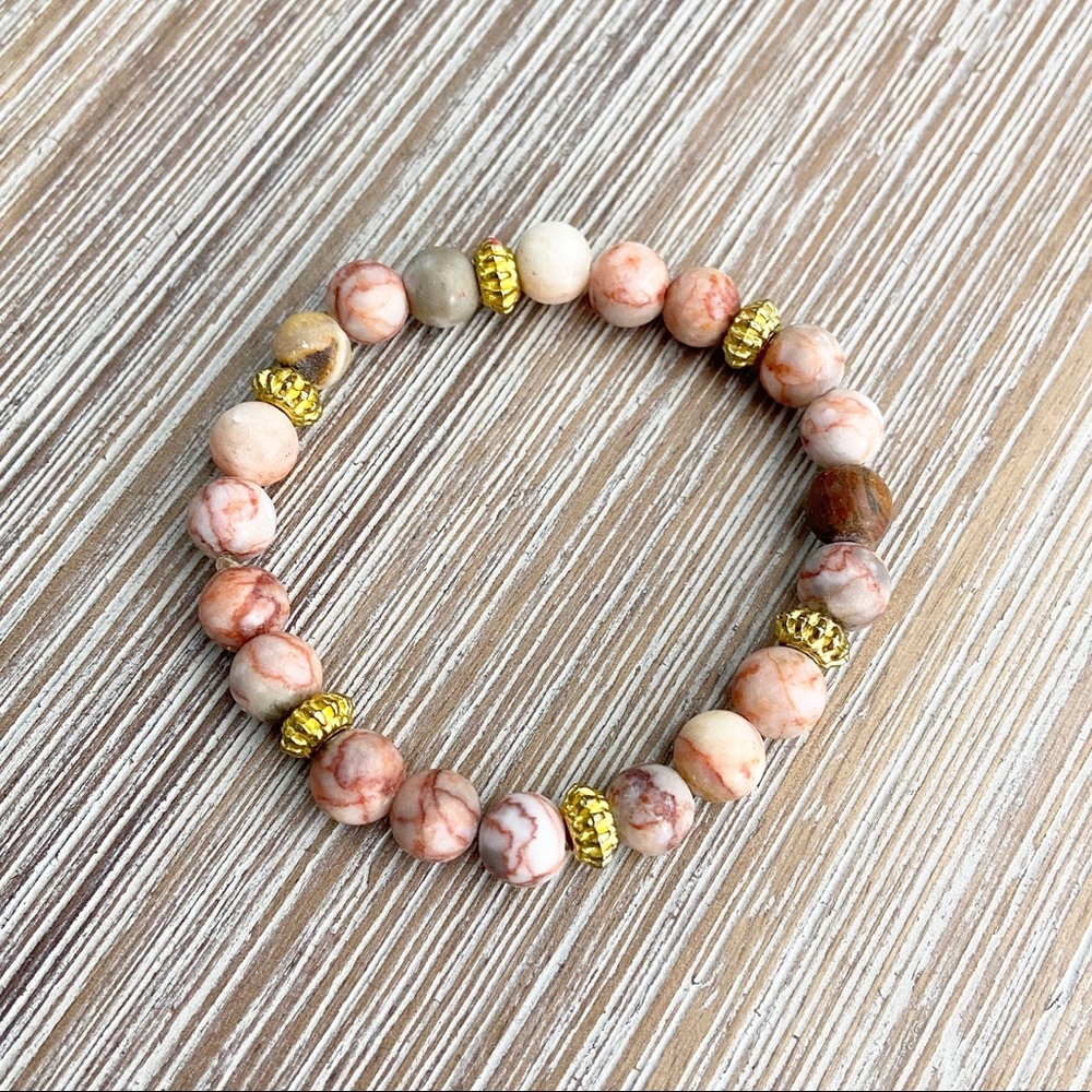 Redline Marble Bead Bracelet Redline Marble Bead Bracelet